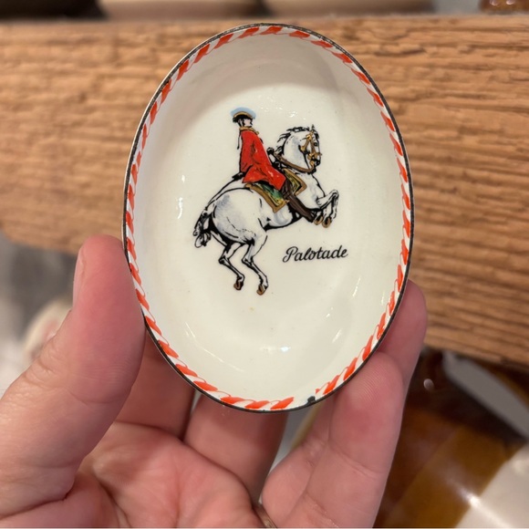 Other - Vintage Stein-Bach Austrian Enamel Trinket Dish – Palotade Horse & Rider